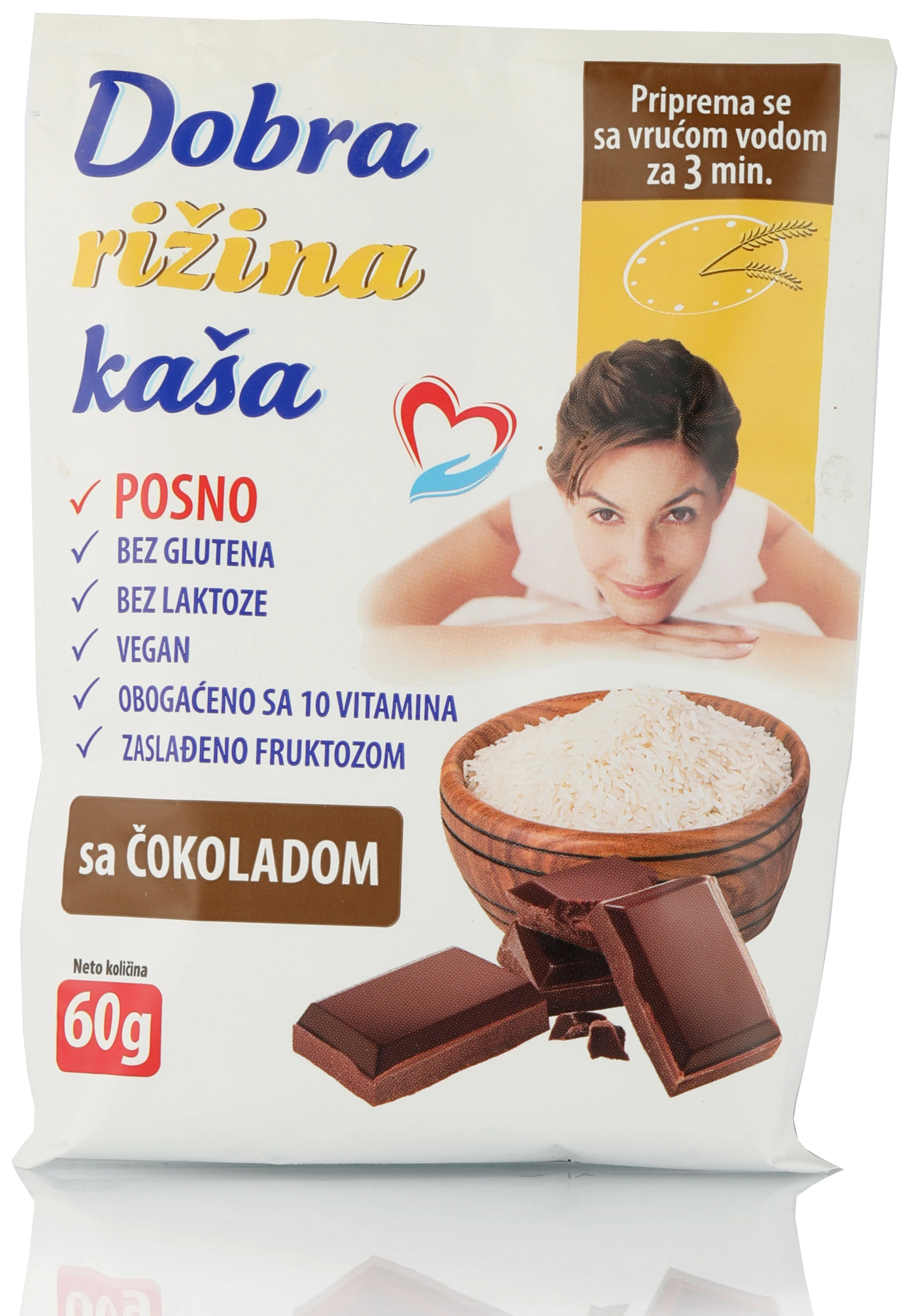 Dobra pirinčana kaša sa čokoladom 60 g Lomax